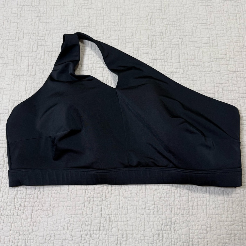 Swim by Cacique Black No-Wire Keyhole One-Shoulder Swim Bikini Top Size 20